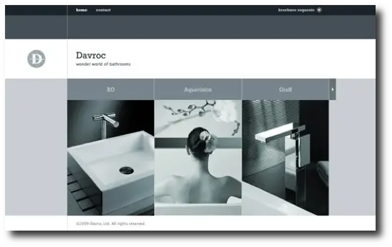Davroc - Clean, minimalist website design