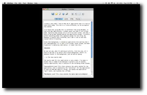 My Java on Mac OS X DesktopShield application (small image)