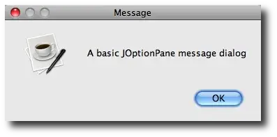 JOptionPane showMessageDialog - simple example
